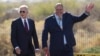 President Joe Biden and Gila River Indian Community Gov. Stephen Roe Lewis are pictured at the Gila Crossing Community School, Oct. 25, 2024, in Laveen, Ariz.