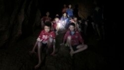 VOA Asia – Four Thai boys rescued from flooded cave, more remain trapped