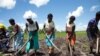 Women prepare land for crops as part of a World Food Program initiative helping communities recovering from the aftermath of last year's Cyclone Idai in Dondo, Mozambique, Feb. 27, 2020.