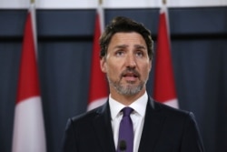 Canadian Prime Minister Justin Trudeau speaks during a news conference on January 9, 2020 in Ottawa, Canada.