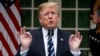 President Donald Trump delivers a statement in the Rose Garden of the White House, May 22, 2019.